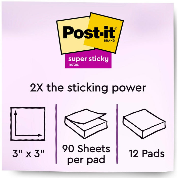 Post-it® Super Sticky Recycled Notes - Wanderlust Pastels Color Collection