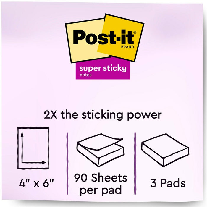 Post-it® Super Sticky Lined Recycled Notes - Wanderlust Pastels Color Collection