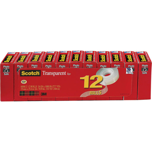 Scotch Transparent Tape - 3/4"W