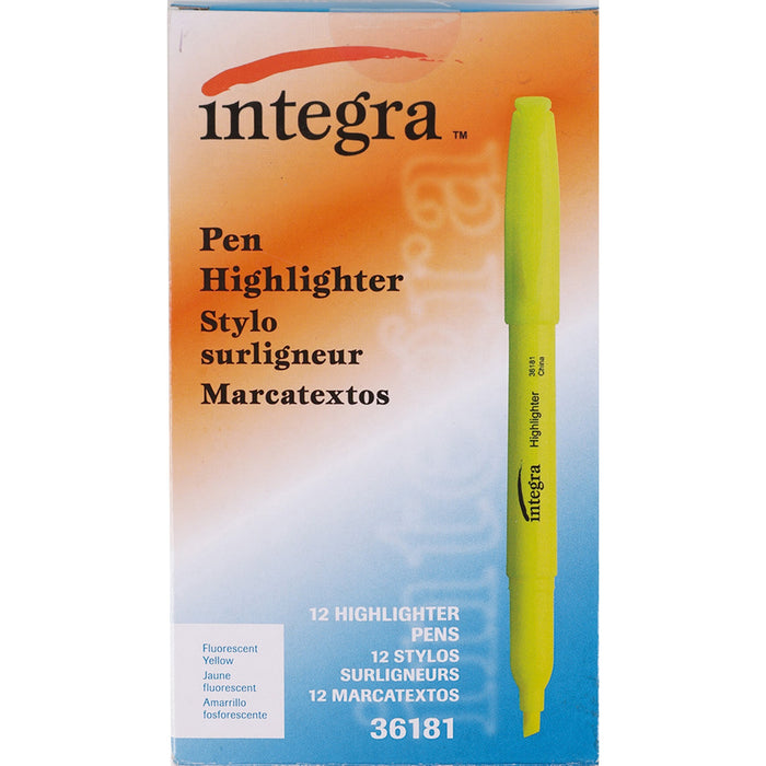 Integra Pen Style Fluorescent Highlighters