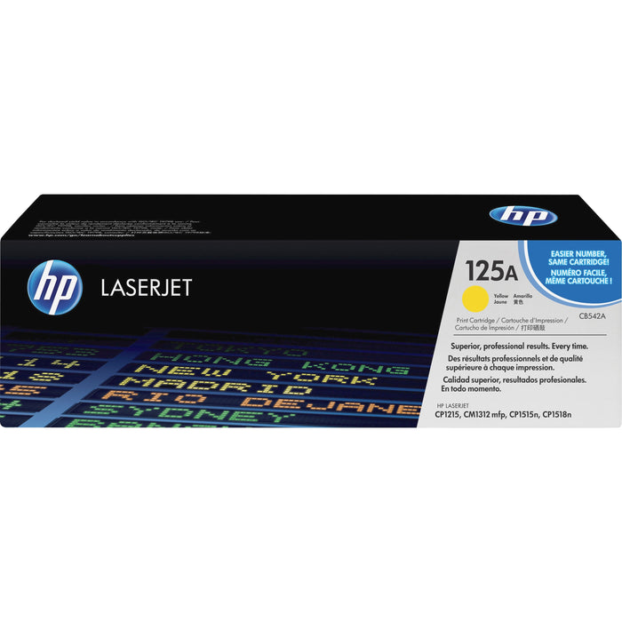 HP 125A (CB542A) Original Standard Yield Laser Toner Cartridge - Single Pack - Yellow - 1 Each