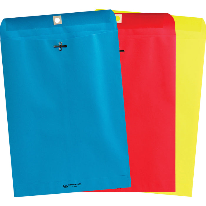 Quality Park 9 x 12 Clasp Envelopes with Deeply Gummed Flaps