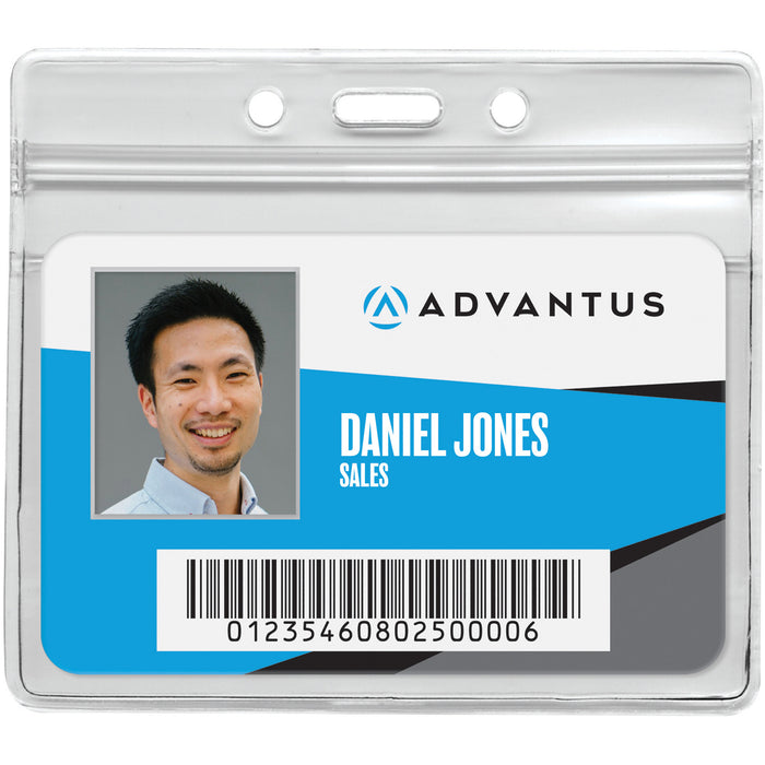 Advantus Horizontal Resealable Badge Holder