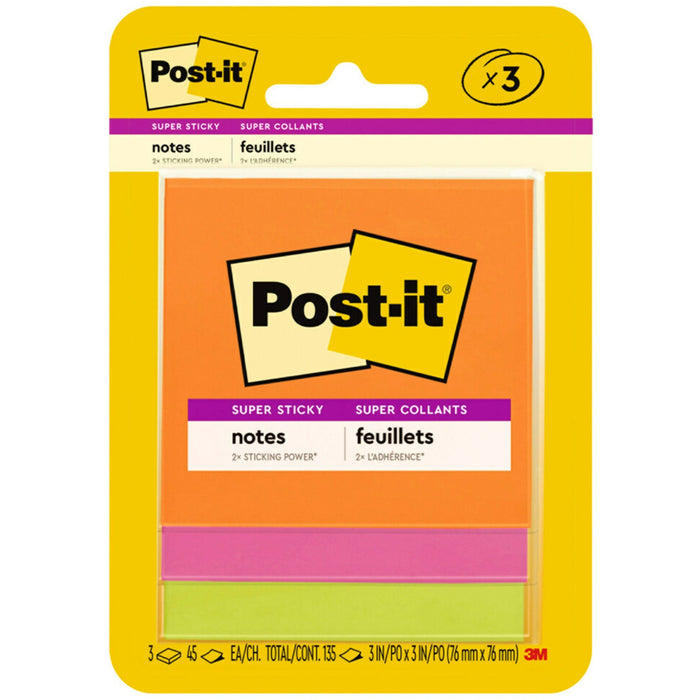 Post-it® Super Sticky Note Pads - Energy Boost Color Collection