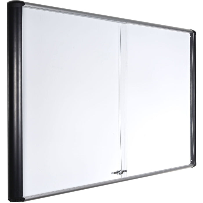 MasterVision Sliding Door Enclosed Porcelain Board