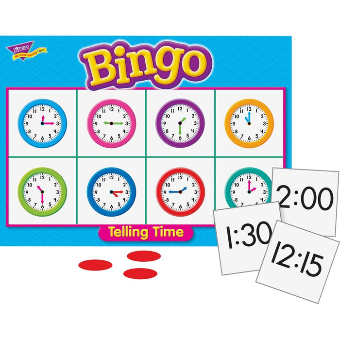 Trend Telling Time Bingo Game