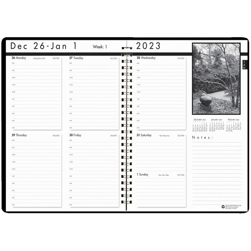 House of Doolittle Black on White Weekly Planner