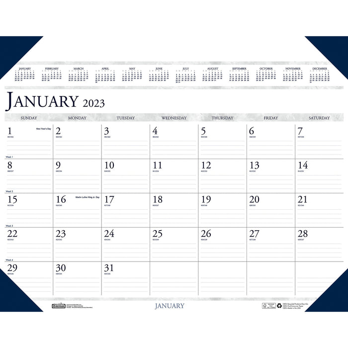 House of Doolittle Eco-friendly Executive Calendar Desk Pad