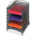 Safco 6-Compartment Mesh Desktop Organizer