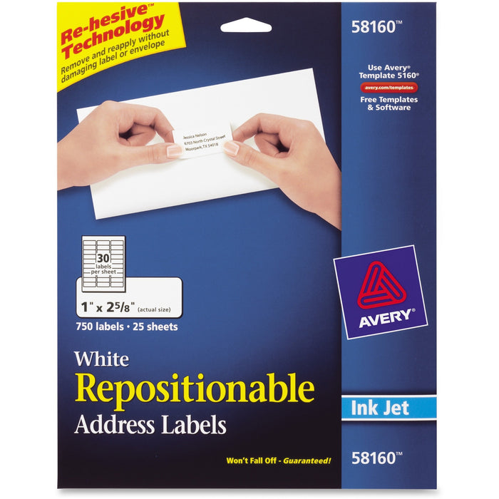 Avery® Repositionable Address Labelss - Sure Feed Technology