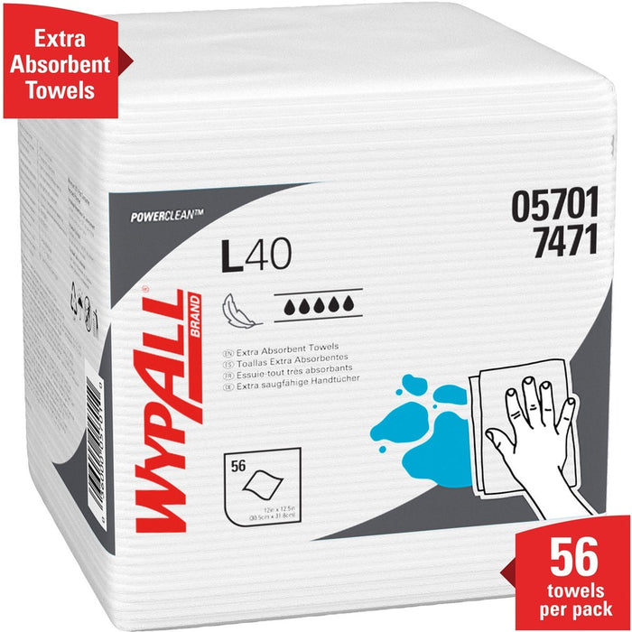 Wypall Power Clean L40 Extra Absorbent Towels