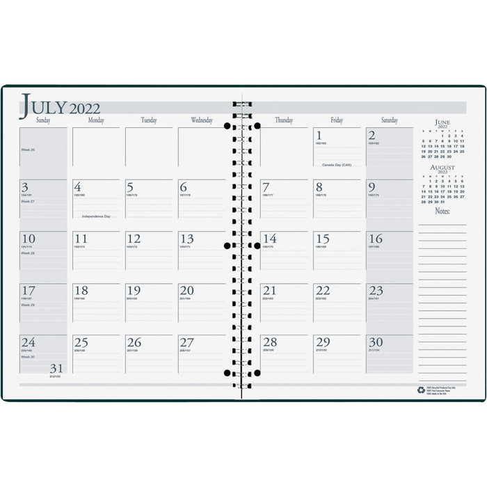 House of Doolittle Black Cover Academic Monthly Planner