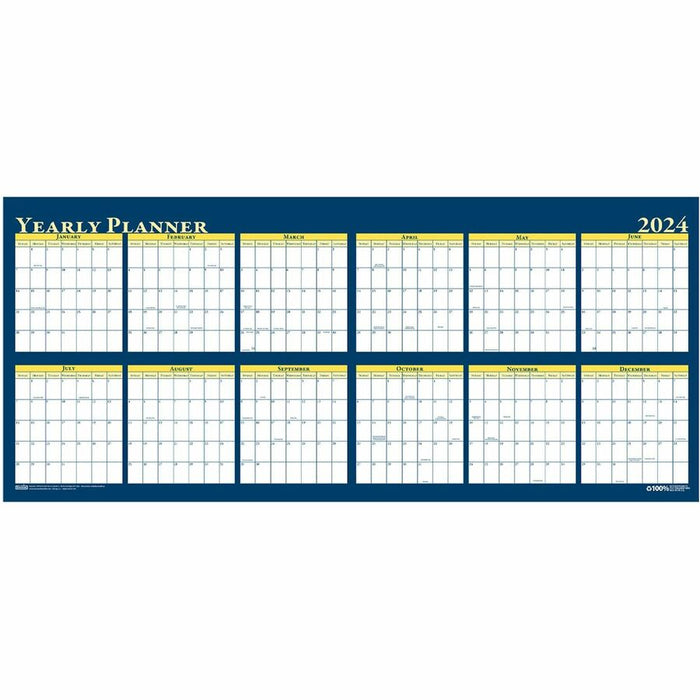 House of Doolittle Laminated Yearly Wall Planner