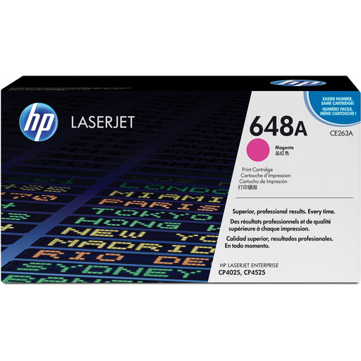 HP 648A (CE263A) Original Laser Toner Cartridge - Single Pack - Magenta - 1 Each