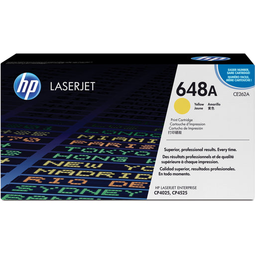 HP 648A (CE262A) Original Standard Yield Laser Toner Cartridge - Single Pack - Yellow - 1 Each