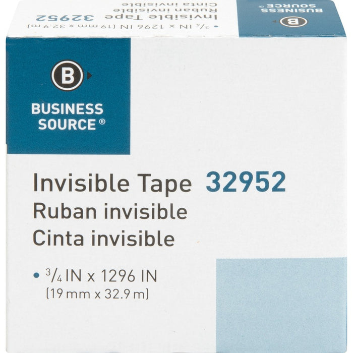 Business Source Invisible Tape Dispenser Refill Roll