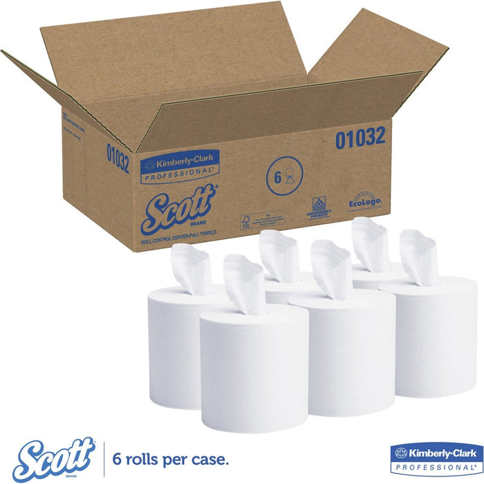 Scott Essential Roll Center Pull Towels with Fast-Drying Absorbency Pockets