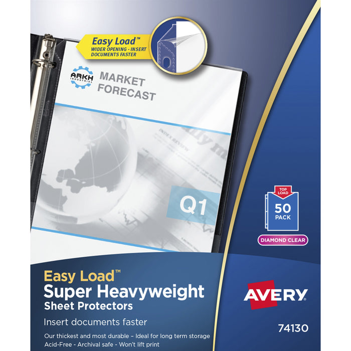 Avery® Diamond Clear Heavyweight Sheet Protectors