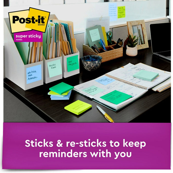 Post-it® Super Sticky Notes Cabinet Pack - Oasis Color Collection