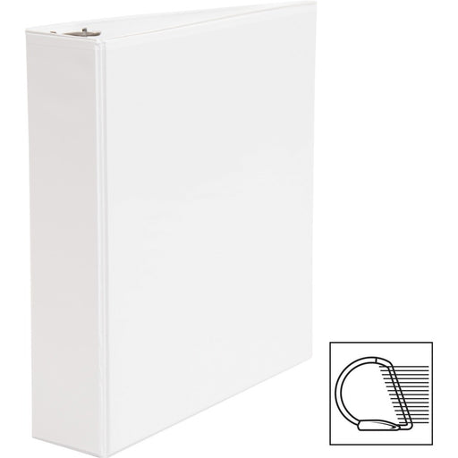 Business Source Basic D-Ring White View Binders