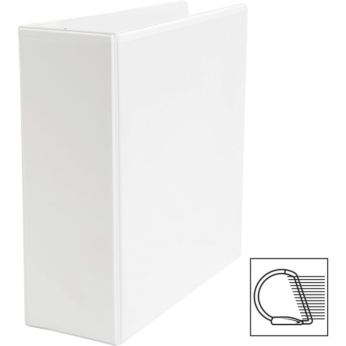 Business Source Basic D-Ring White View Binders