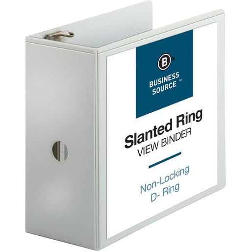 Business Source Basic D-Ring White View Binders