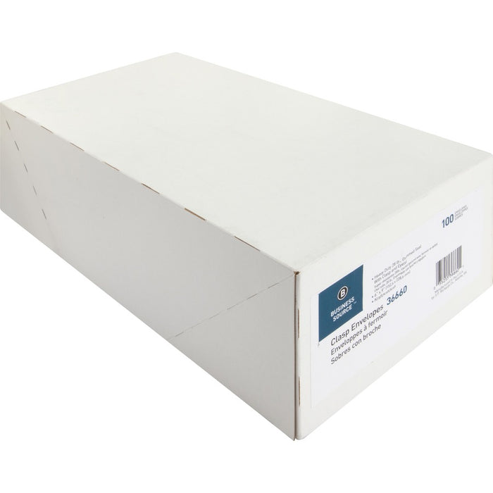 Business Source Heavy-duty Metal Clasp Envelopes