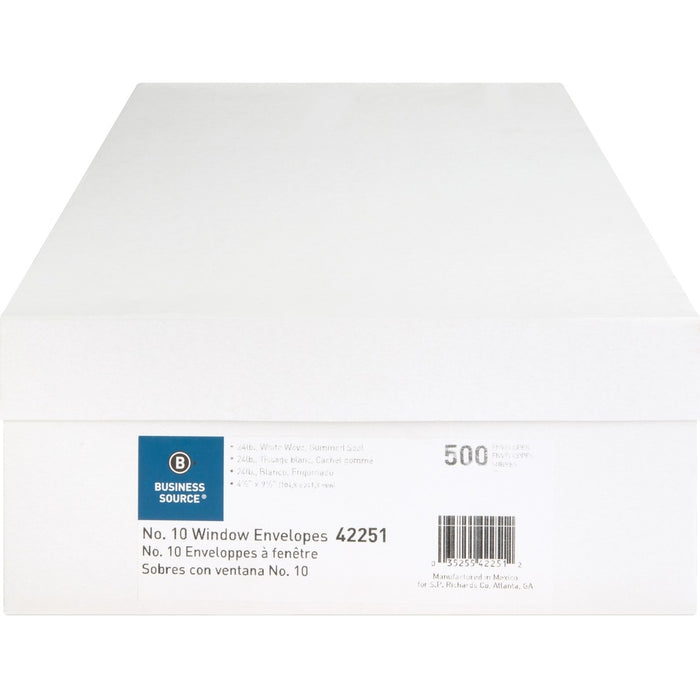 Business Source Economical No. 10 Window Envelope