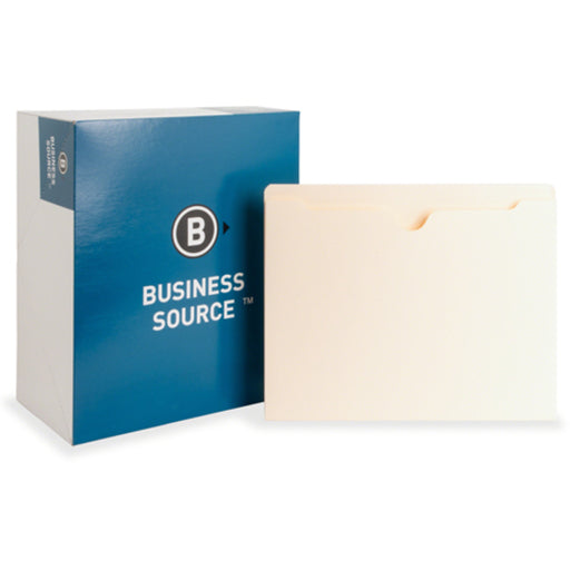 Business Source Straight Tab Cut Letter Recycled File Pocket