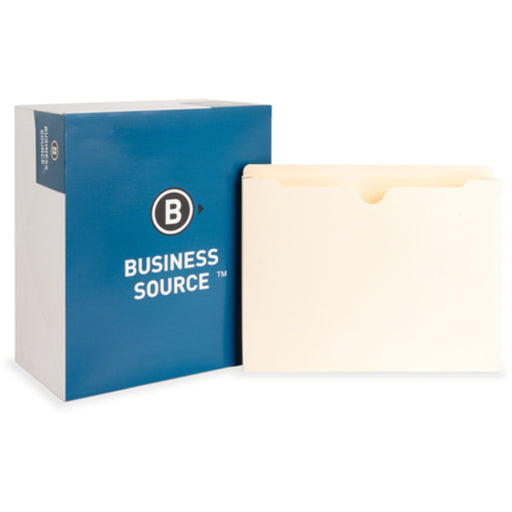 Business Source Straight Tab Cut Letter Recycled File Pocket