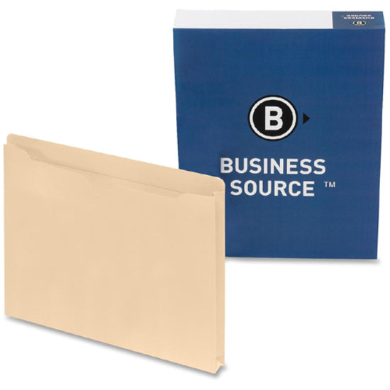 Business Source Straight Tab Cut Legal Recycled File Pocket