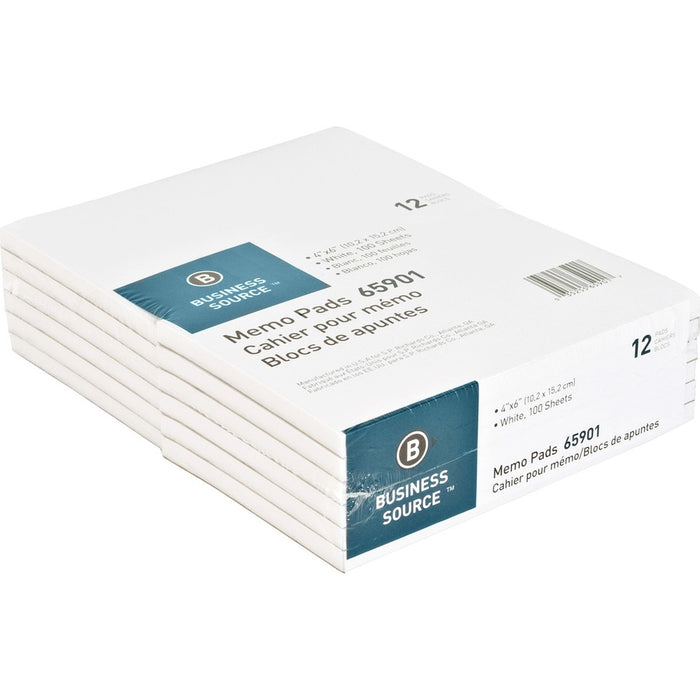 Business Source Plain Memo Pads