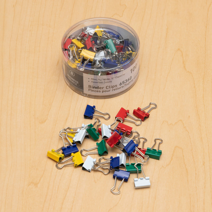 Business Source Colored Fold-back Binder Clips