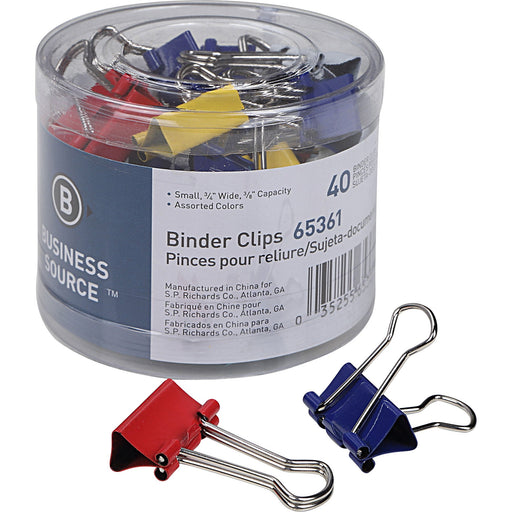 Business Source Colored Fold-back Binder Clips