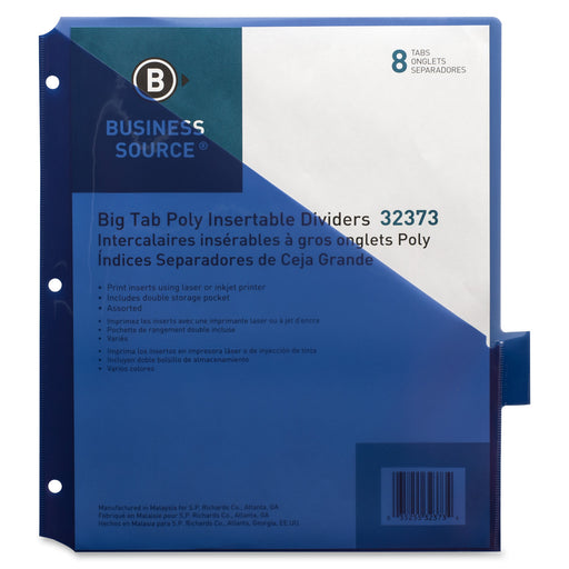 Business Source Double Pocket Index Dividers