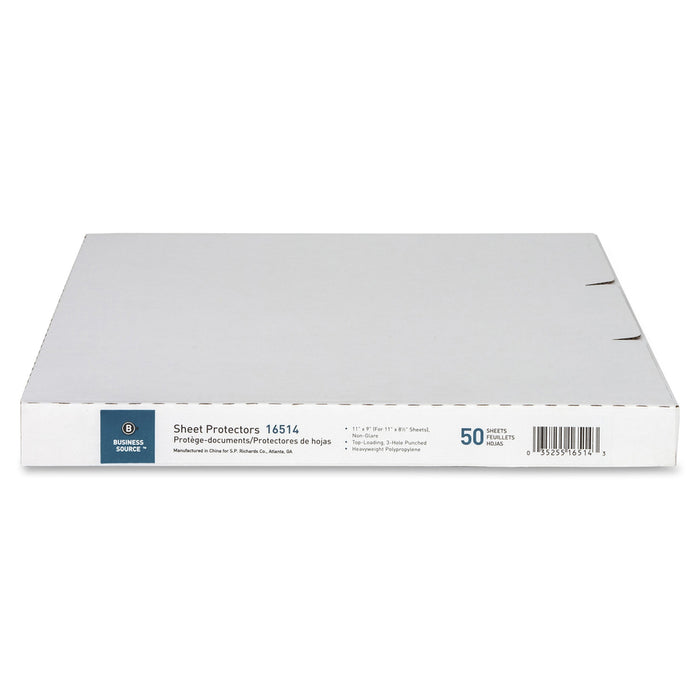 Business Source Nonglare Top-loading Sheet Protectors