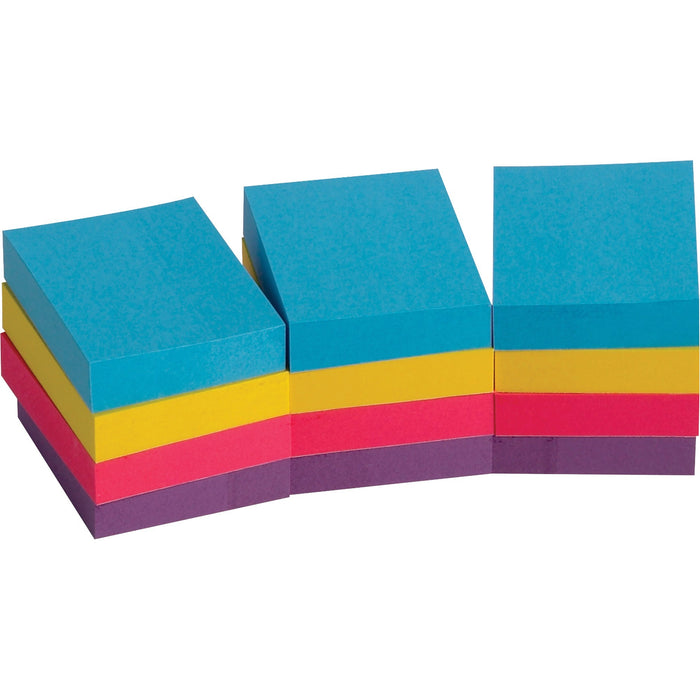 Business Source Extreme Color Adhesive Notes