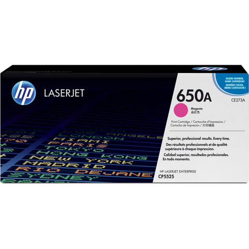 HP 650A (CE273A) Original Laser Toner Cartridge - Single Pack - Magenta - 1 Each