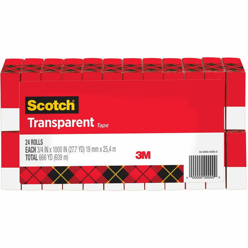 Scotch Transparent Tape - 3/4"W