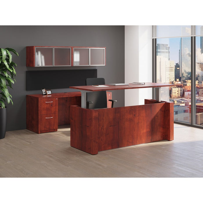 Lorell Essentials Bowfront Desk Shell