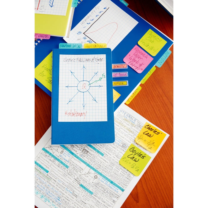 Post-it Grid-Lined Notes, 4 in x 6 in, White with Blue Grid