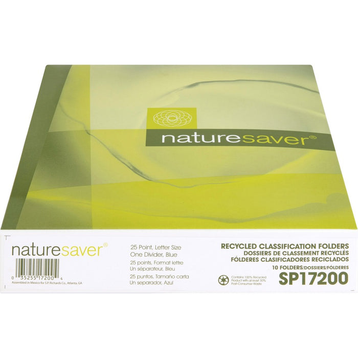 Nature Saver 1/3 Tab Cut Letter Recycled Classification Folder