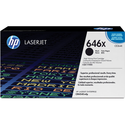 HP 646X (CE264X) Original Laser Toner Cartridge - Single Pack - Black - 1 Each