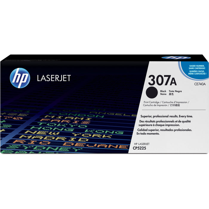 HP 307A (CE740A) Original Laser Toner Cartridge - Single Pack - Black - 1 Each