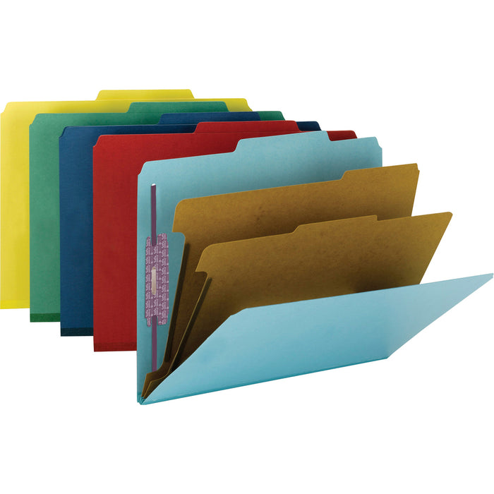 Smead Premium Pressboard Classification Folders with SafeSHIELD® Coated Fastener Technology