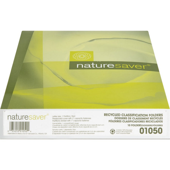 Nature Saver 2/5 Tab Cut Letter Recycled Classification Folder