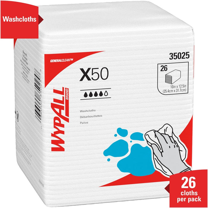 Wypall General Clean X50 Quarterfold Cleaning Cloths