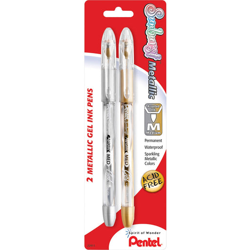 Pentel Arts Pentel Sunburst Metallic Color Permanent Gel Pens