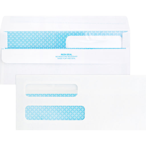 Business Source Double Window No. 8-5/8 Check Envelopes