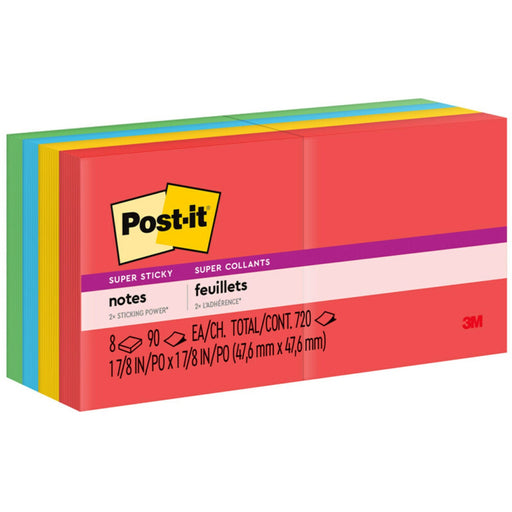 Post-it® Super Sticky Notes - Playful Primaries Color Collection